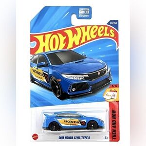 Hot Wheels 2018 Honda Civic Type R – 2025 “Then and Now” Series – Brand New